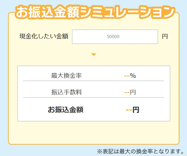 いいねクレジットのお振込金額シミュレーション